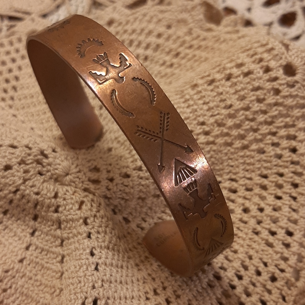 Antique Solid Copper Cuff